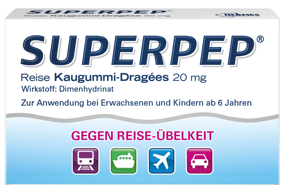 SUPERPEP® Reise Kaugummi-Dragées 20 mg